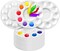 Paint Tray Palettes, 32 Pack Plastic Paint Pallets, Painting Tray Palette, Round Paint Holder Tray, DIY Craft, Art Painting, Classes, Play Party